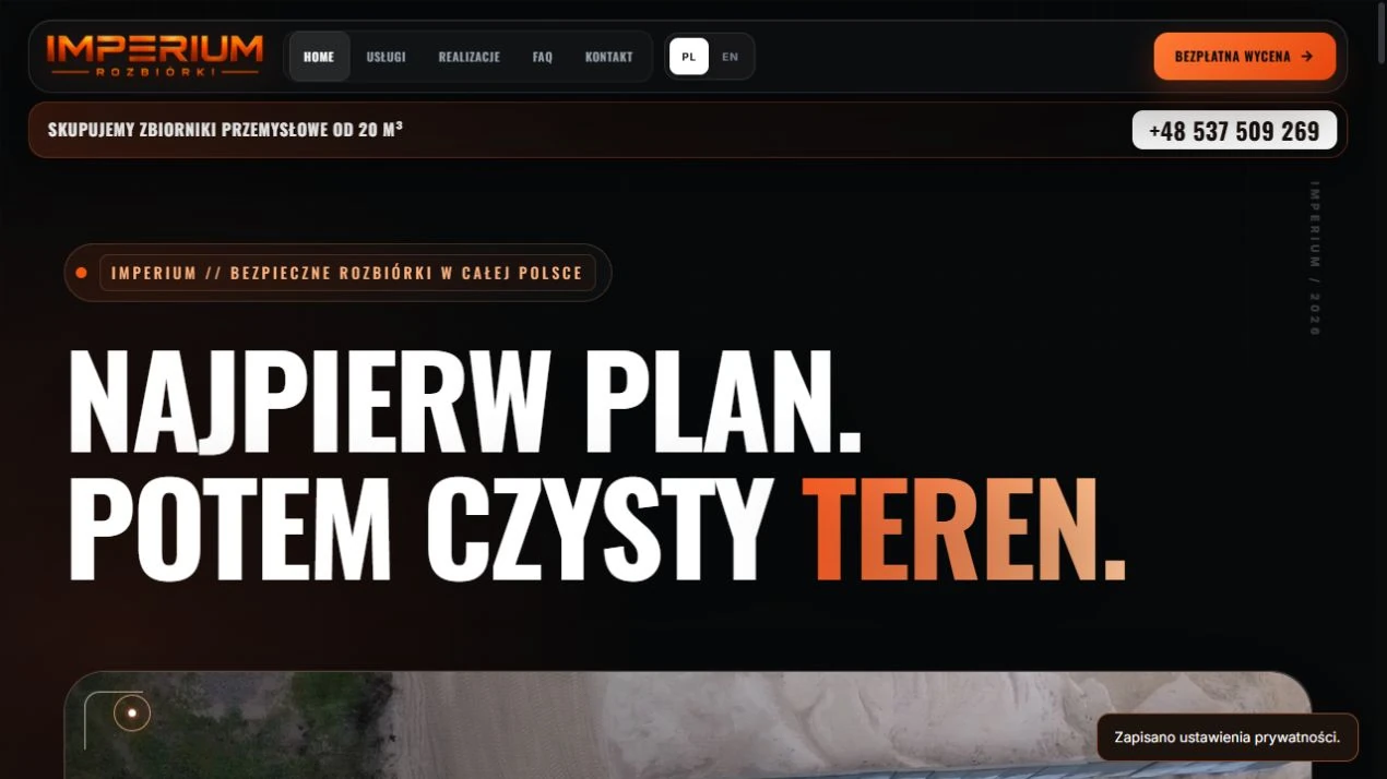 Imperium Rozbiórki — podgląd projektu