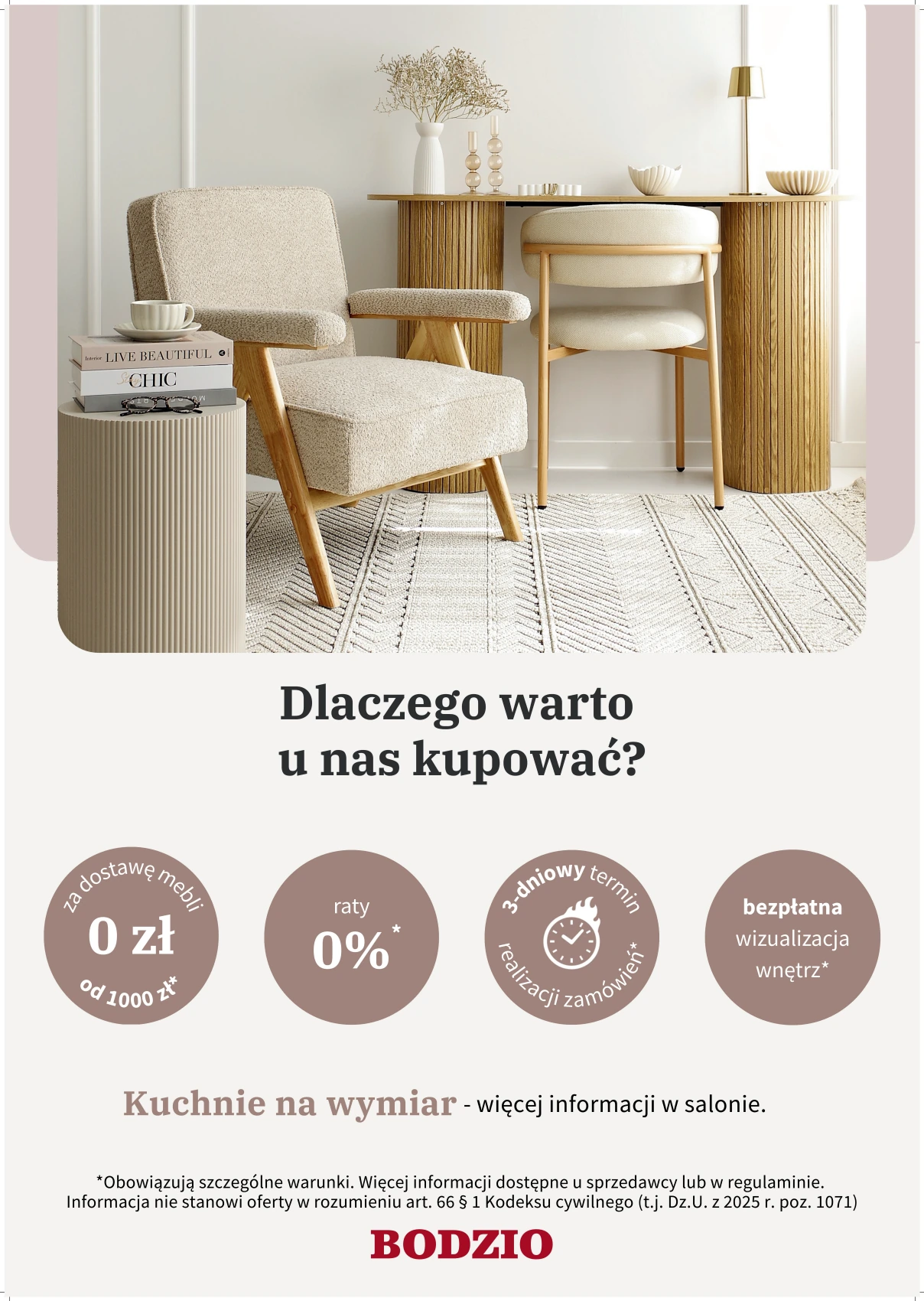 Plakat A1 z korzyściami zakupowymi Bodzio